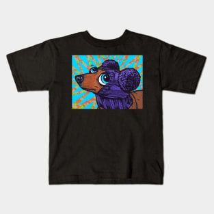 Dachshund Pom Pom Kids T-Shirt